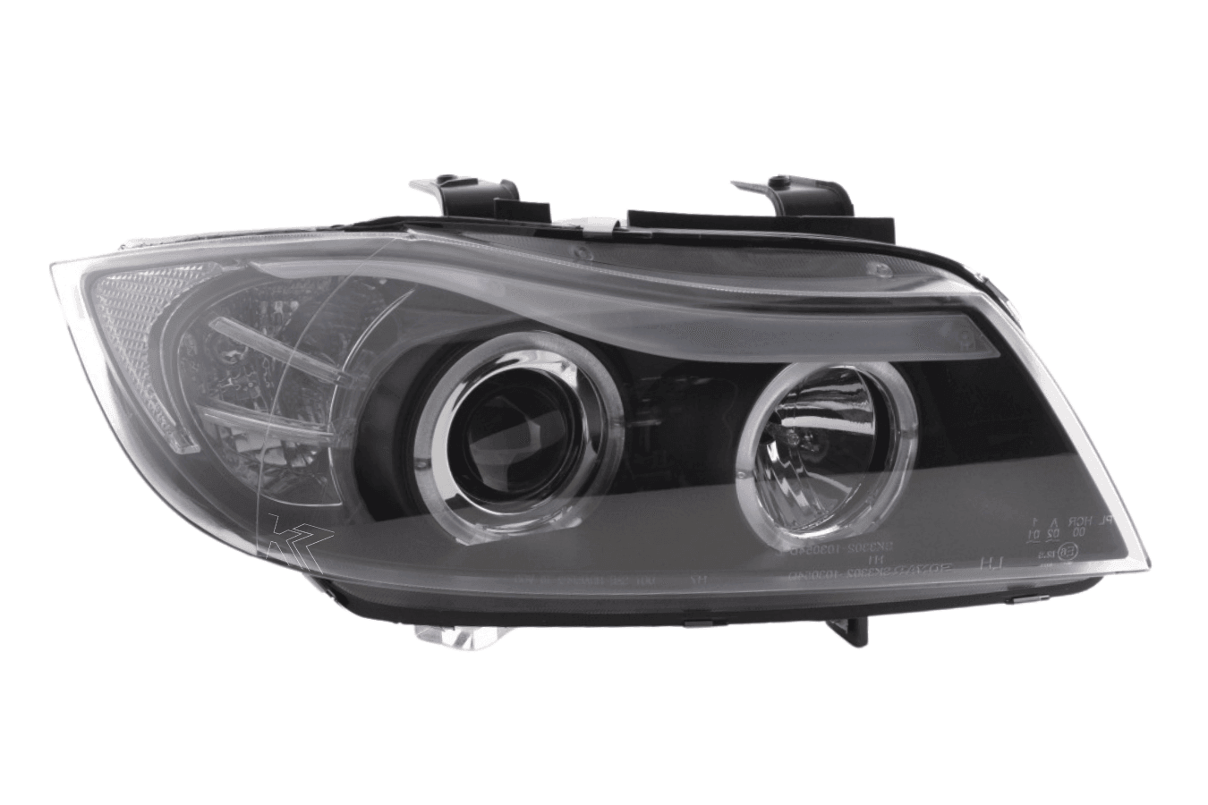 BMW 3-series E90 E91 Black Angel Eyes LED Headlight Set (2005-2012) - K2 Industries