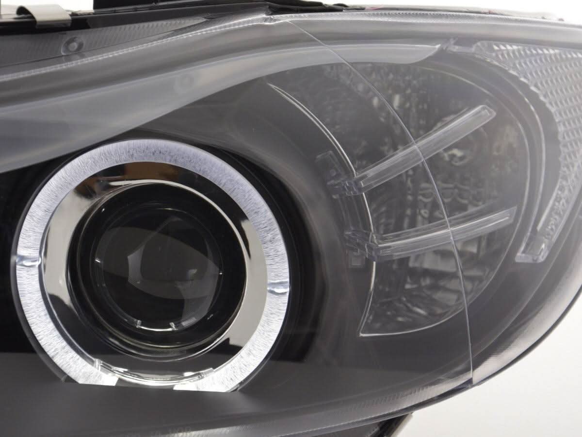 BMW 3-series E90 E91 Black Angel Eyes LED Headlight Set (2005-2012) - K2 Industries