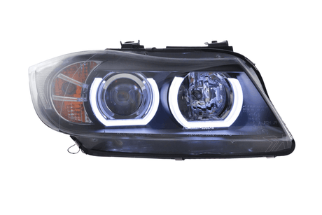 BMW 3 Series E90 /E91 Black LED U BAR Headlights (2005 - 2012) - K2 Industries