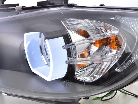 BMW 3 Series E90 /E91 Black LED U BAR Headlights (2005 - 2012) - K2 Industries