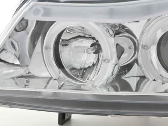 BMW 3-series E90 E91 Chrome Angel Eyes LED Headlight Set (2005-2012) - K2 Industries