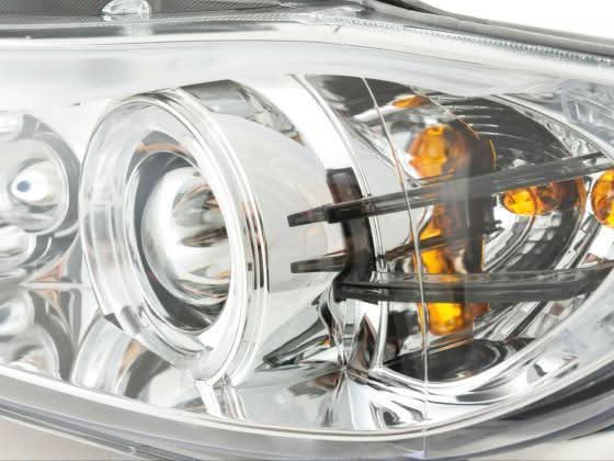 BMW 3-series E90 E91 Chrome Angel Eyes LED Headlight Set (2005-2012) - K2 Industries