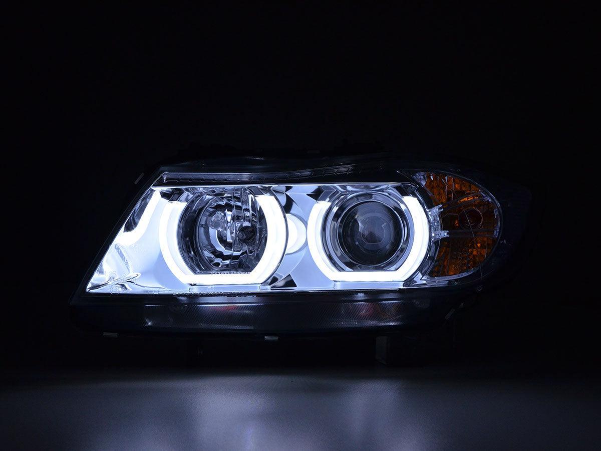 BMW 3 Series E90 /E91 Chrome LED U BAR Headlights (2005 - 2012) - K2 Industries
