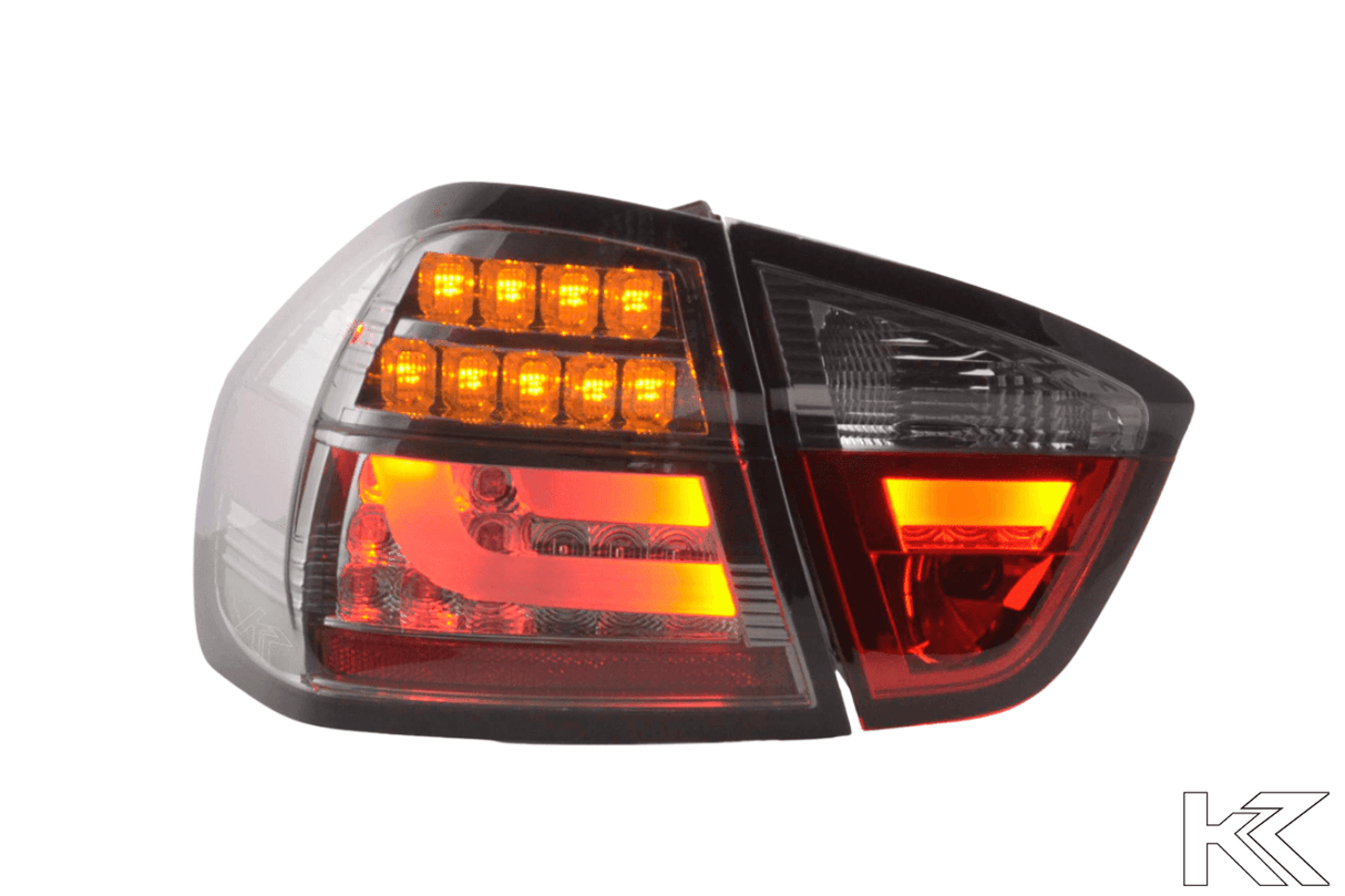 BMW 3-Series E90 Sedan Chrome/Smoked LED Bar Taillights(2005-2008) - K2 Industries