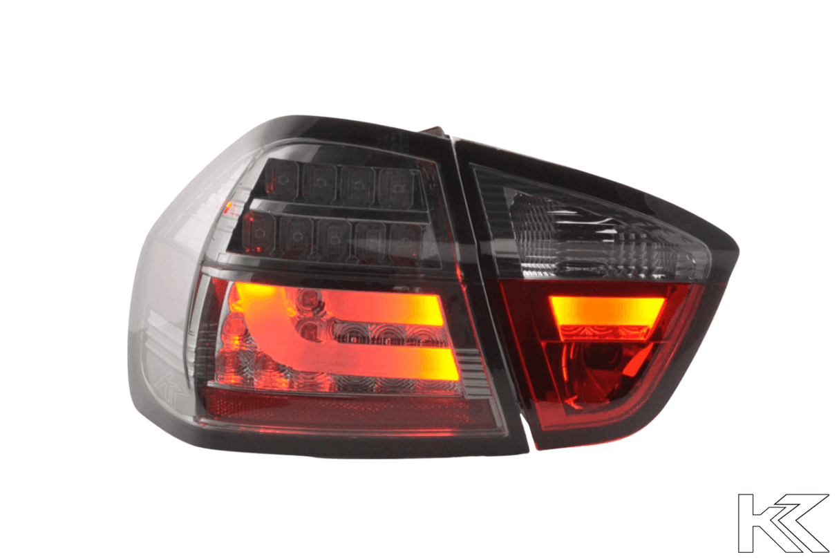 BMW 3-Series E90 Sedan Chrome/Smoked LED Bar Taillights(2005-2008) - K2 Industries