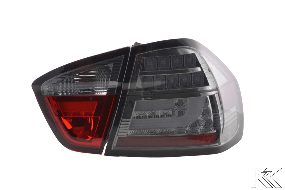BMW 3-Series E90 Sedan Chrome/Smoked LED Bar Taillights(2005-2008) - K2 Industries
