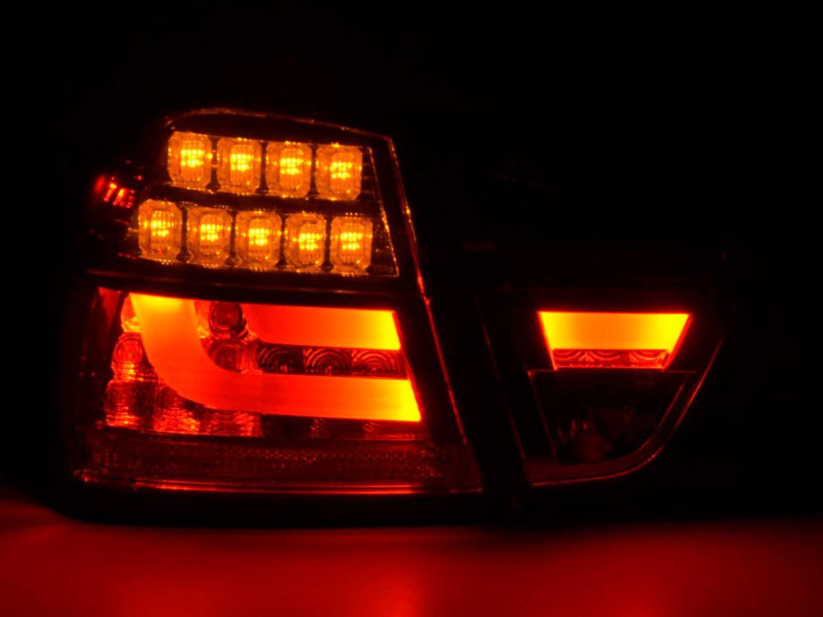 BMW 3-Series E90 Sedan Chrome/Smoked LED Bar Taillights(2005-2008) - K2 Industries