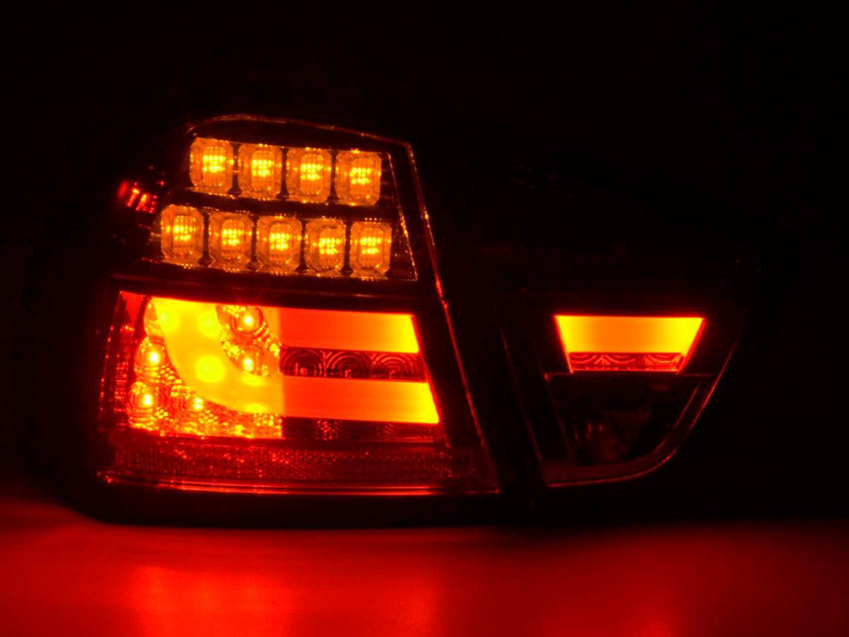 BMW 3-Series E90 Sedan Chrome/Smoked LED Bar Taillights(2005-2008) - K2 Industries