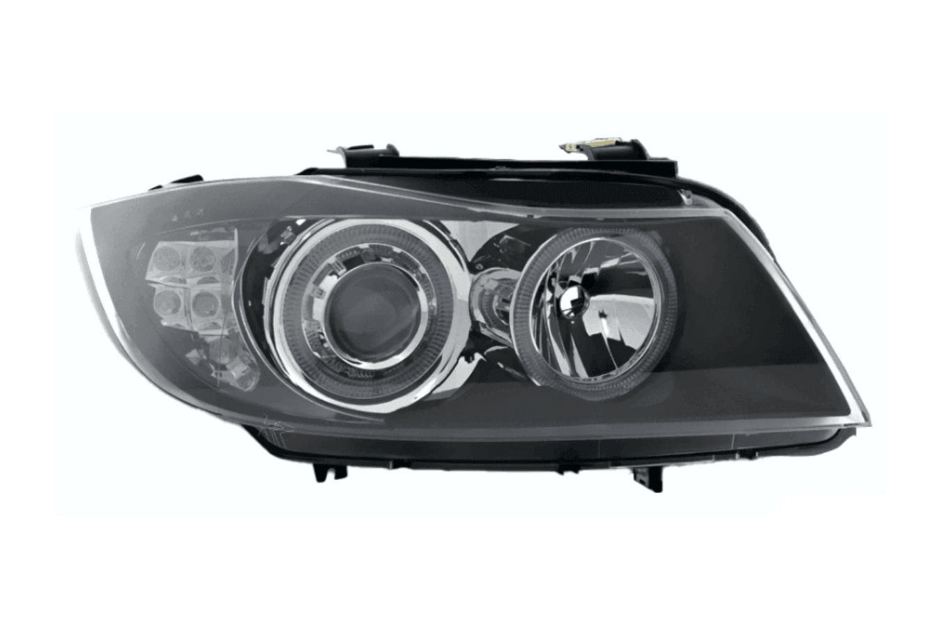 BMW 3-Series (E90 Sedan / E91 Touring) Black Angel Eyes Headlights (2005-2008) - K2 Industries