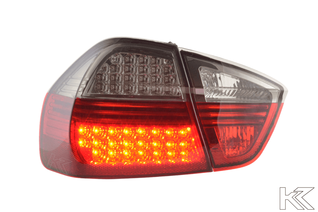 BMW 3-series E90 Sedan Red/Smoke Euro LED Taillights Set (2005-2008) - K2 Industries