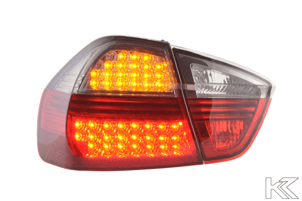 BMW 3-series E90 Sedan Red/Smoke Euro LED Taillights Set (2005-2008) - K2 Industries