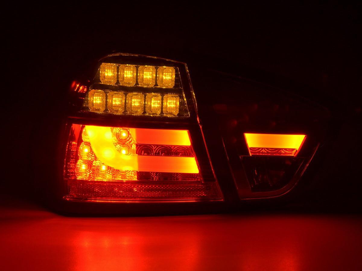 BMW 3-Series E90 Sedan Red/Smoked LED Bar Taillights (2005-2008) - K2 Industries
