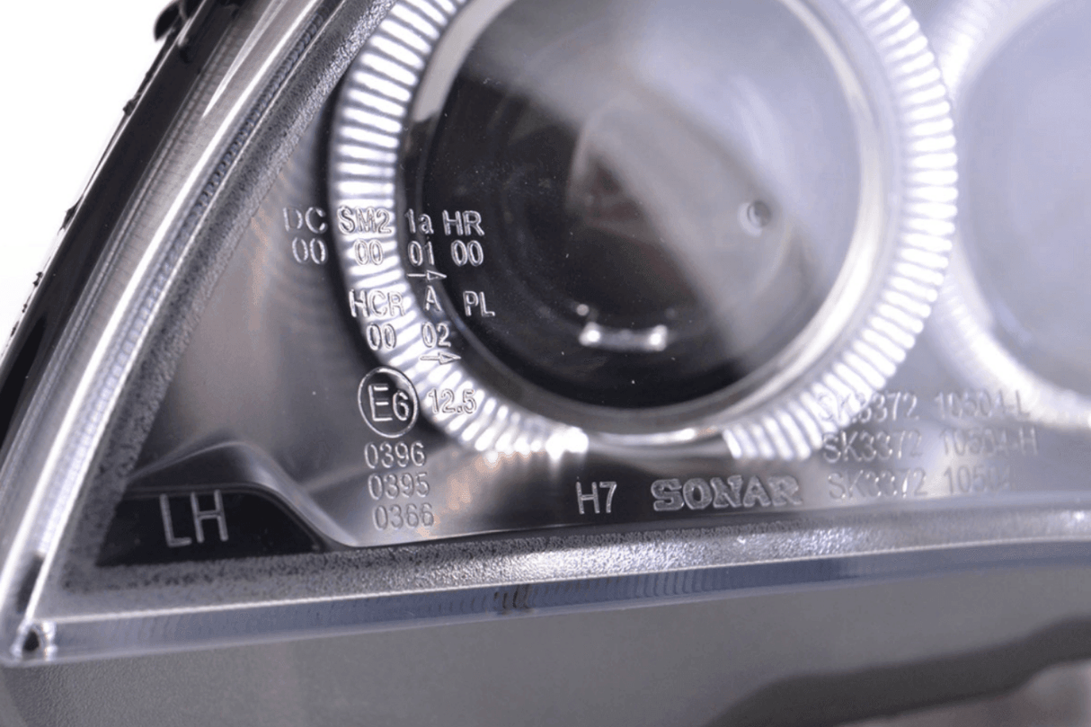 BMW 5-series E60 E61 Black Angel Eyes Headlight Set (2003-2007) - K2 Industries