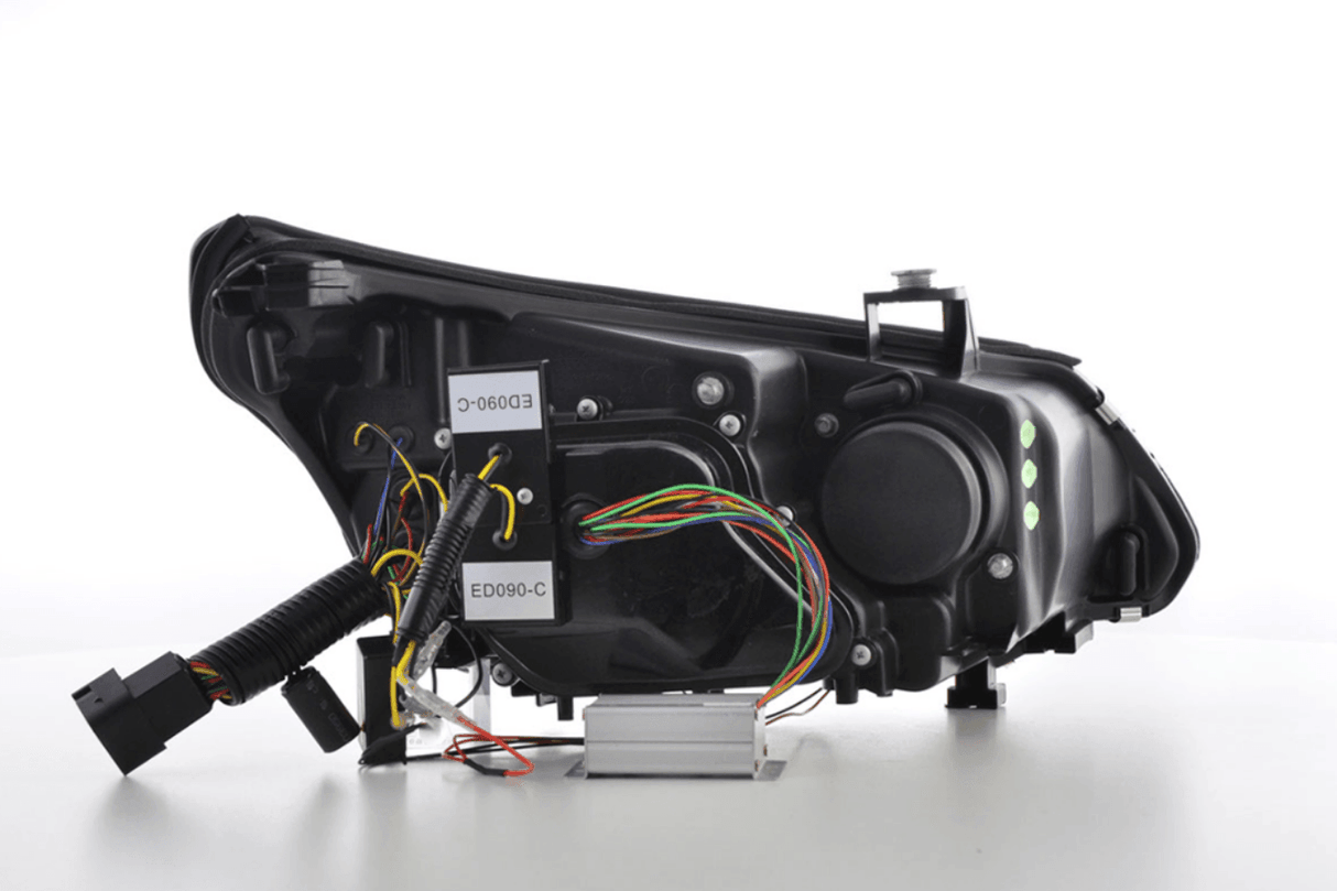 BMW 5-series E60 E61 Black Angel Eyes Headlight Set (2003-2007) - K2 Industries