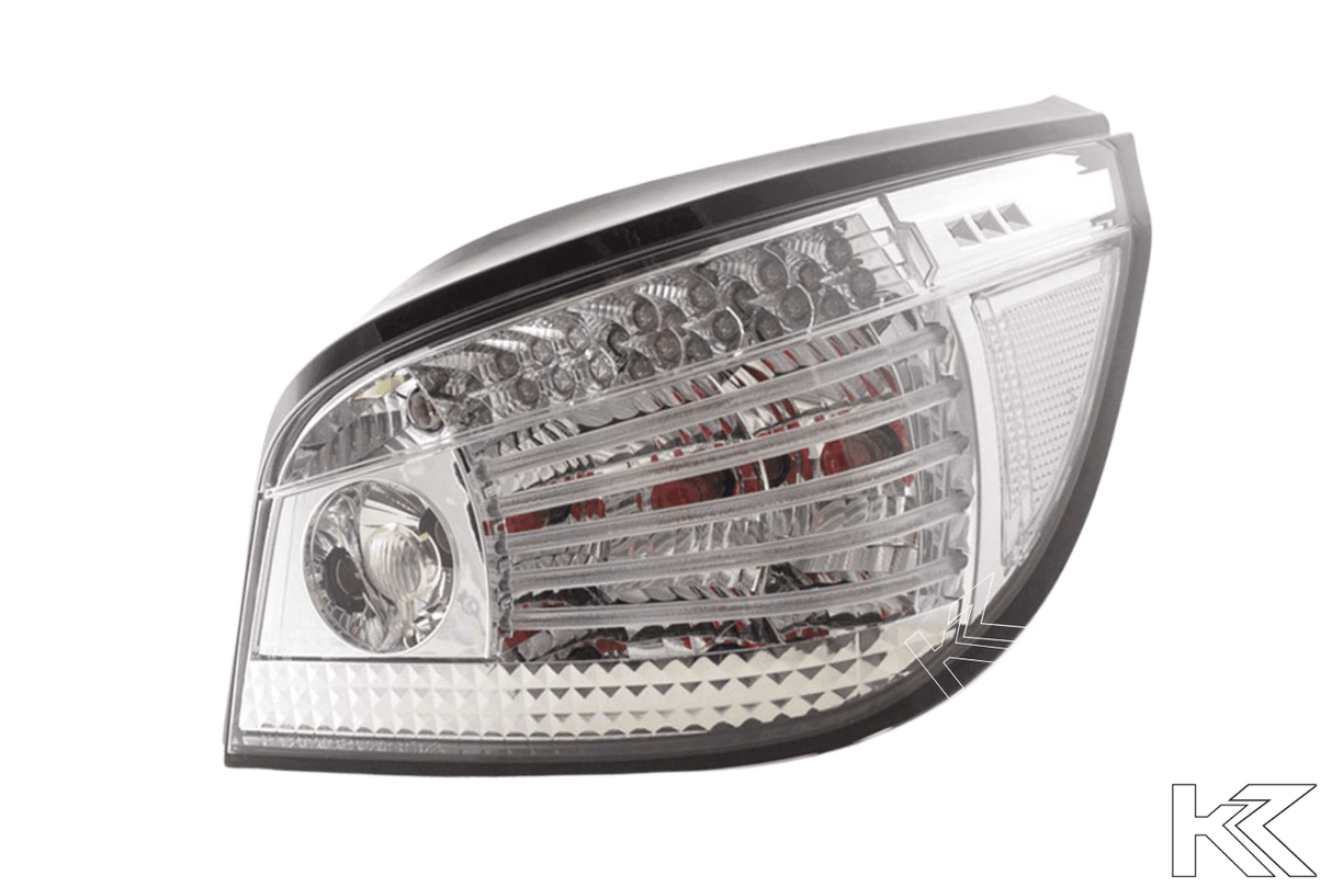 BMW 5-series E60 Sedan Chrome Clear LED Taillights Set (2004-2007) - K2 Industries