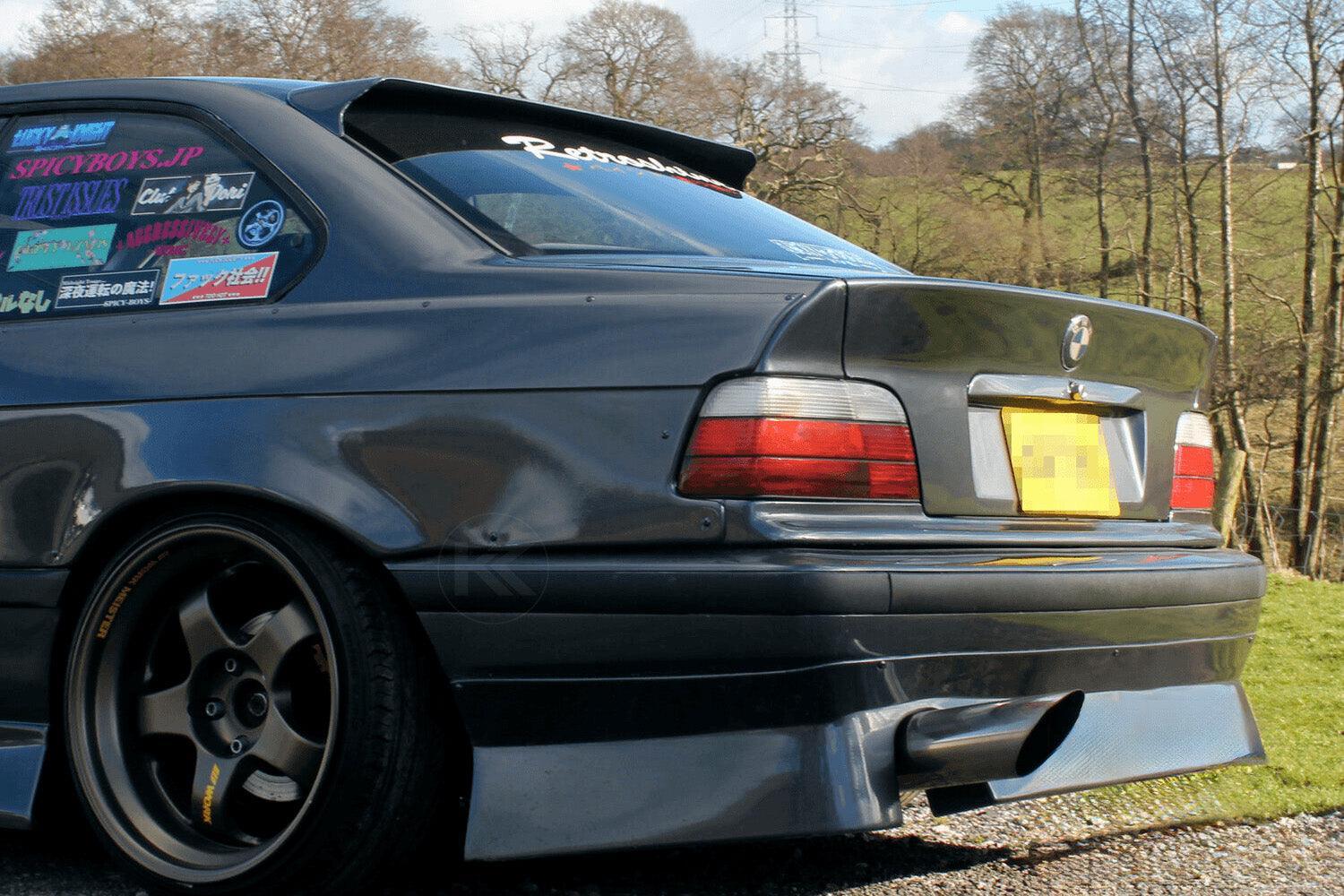BMW E36 Coupe Series 3 Black HM Roof Spoiler (1990 - 2000) - K2 Industries