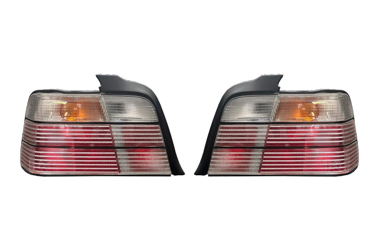 BMW E36 Sedan Clear OEM Style Tail Lights (1990-1999) - K2 Industries