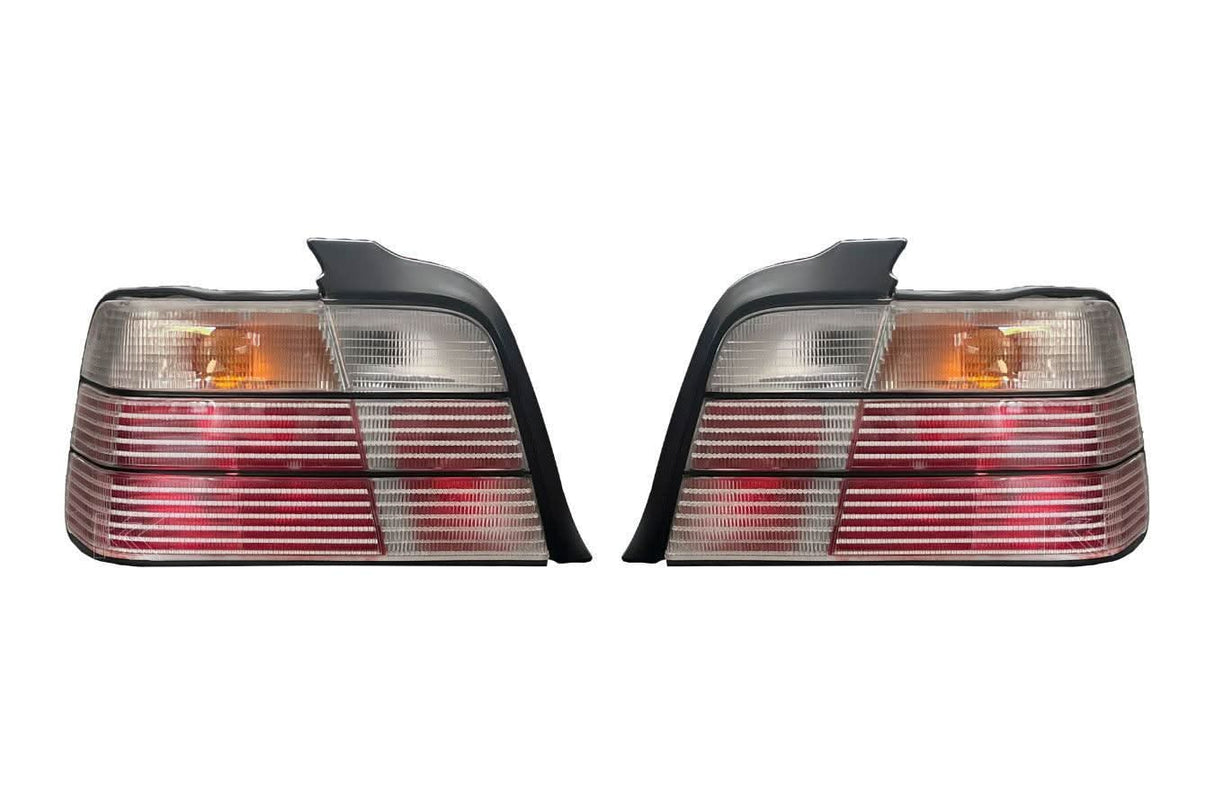 BMW E36 Sedan Clear OEM Style Tail Lights (1990-1999) - K2 Industries