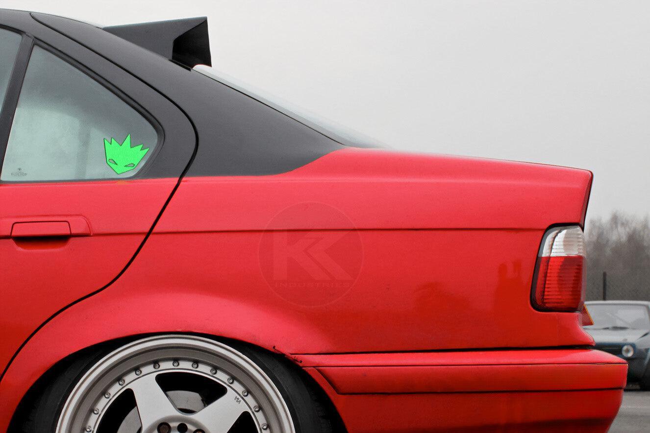BMW E36 Sedan Series 3 Black HM Style Roof Spoiler (1990 - 2000) - K2 Industries