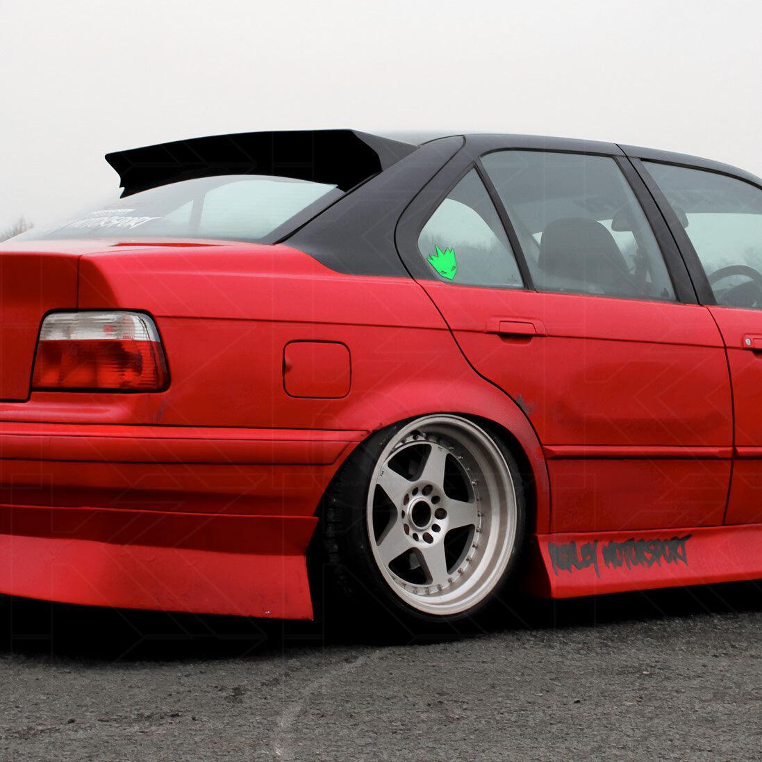BMW E36 Sedan Series 3 Black HM Style Roof Spoiler (1990 - 2000) - K2 Industries