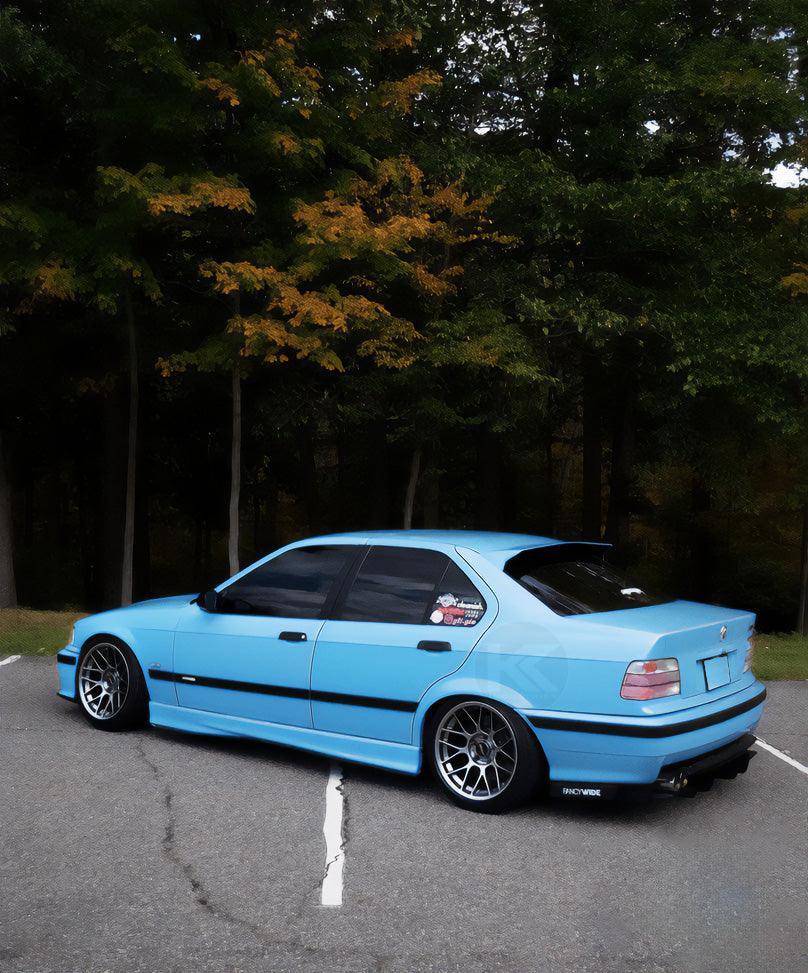 BMW E36 Sedan Series 3 Black HM Style Roof Spoiler (1990 - 2000) - K2 Industries