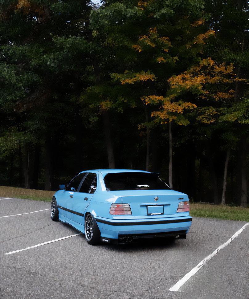 BMW E36 Sedan Series 3 Black HM Style Roof Spoiler (1990 - 2000) - K2 Industries