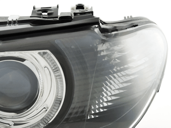 BMW E46 3-Series Coupe Black OE+ Angel Eyes Headlights - (2002-2005) - K2 Industries