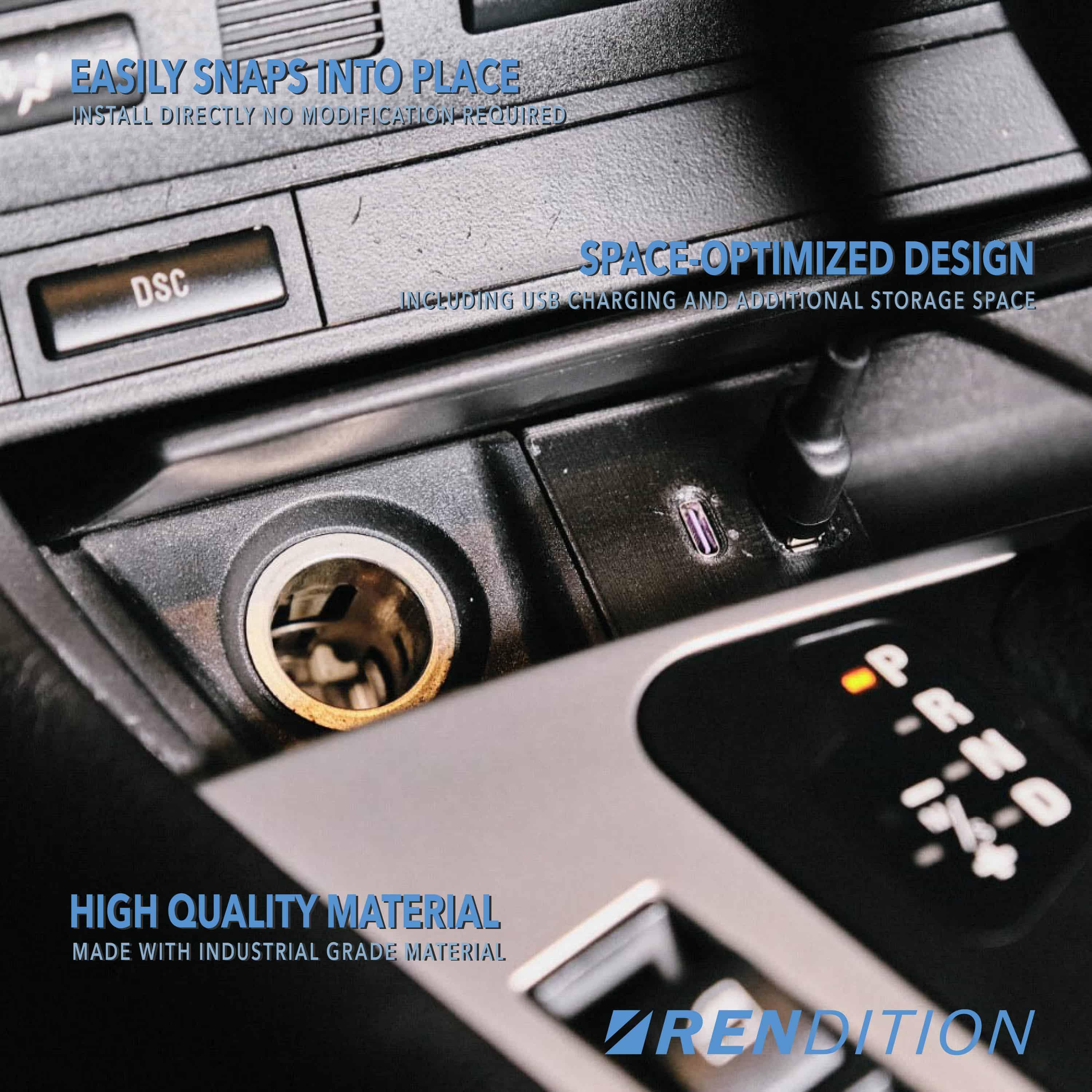 BMW E46 FRONT ASHTRAY USB CHARGER & SPACE OPTIMISATION - K2 Industries