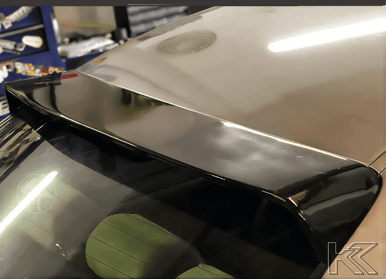 BMW E46 Sedan Series 3 Black HM Roof Spoiler (1998 - 2006) - K2 Industries