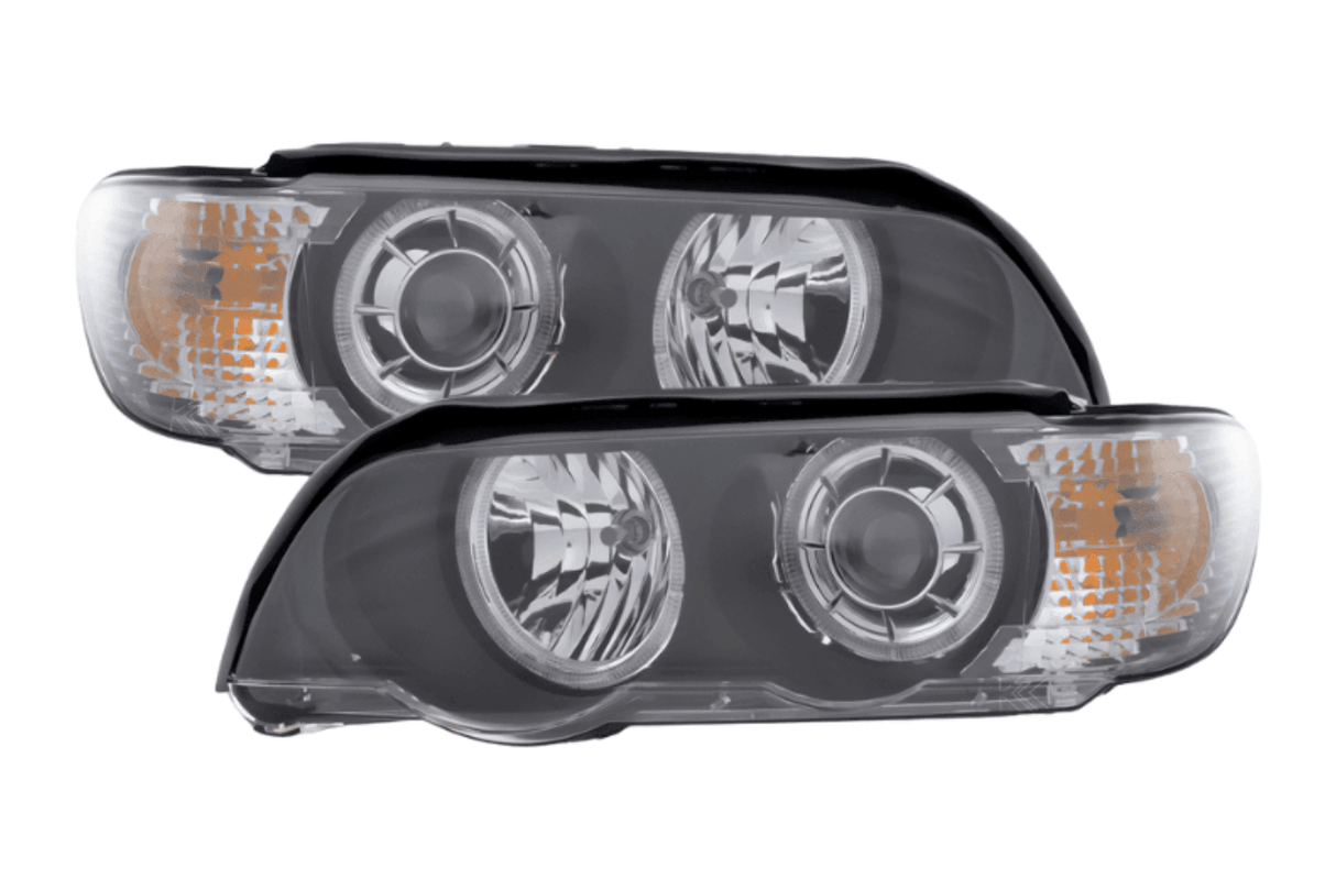 BMW E53 X5 Black OE+ Angel Eye Headlights - (2000-2003) - K2 Industries