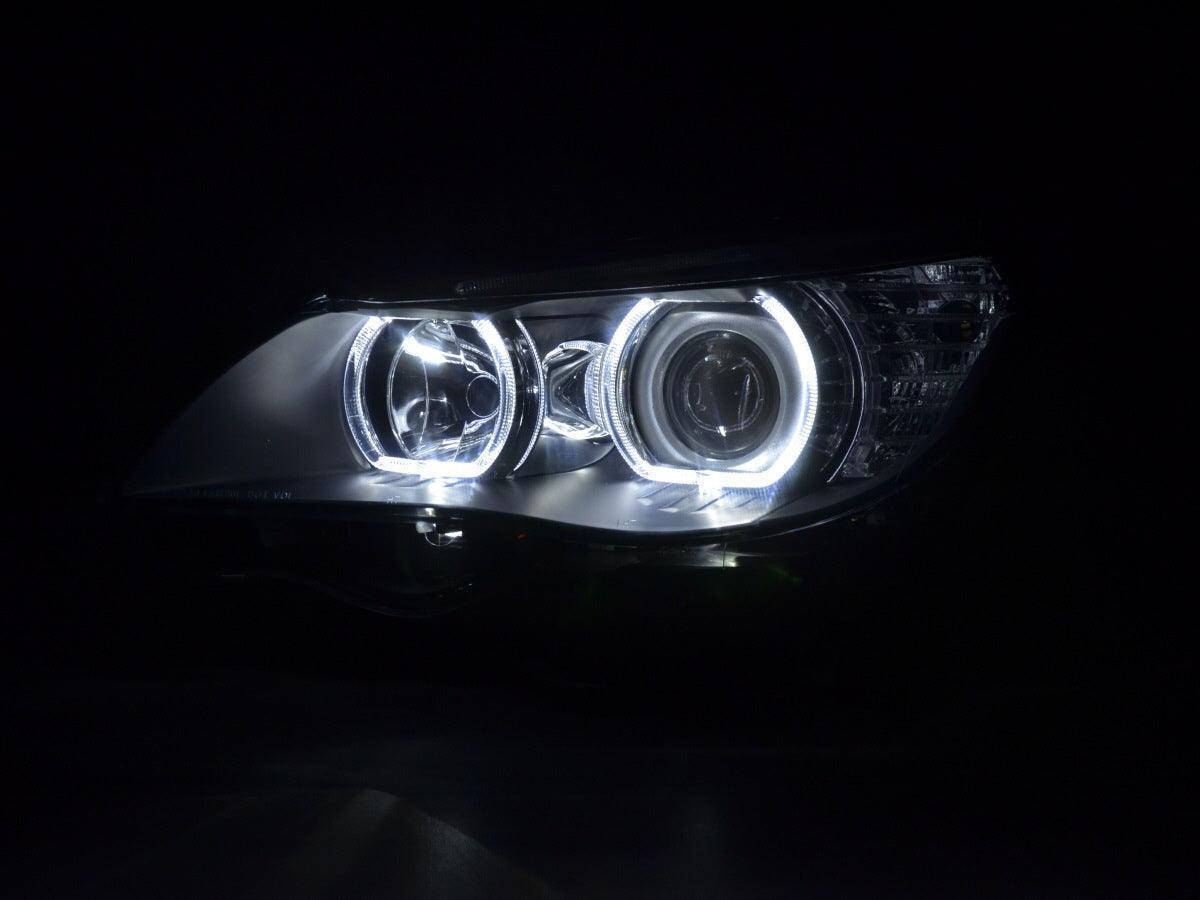 BMW E60 E61 5-Series OE+ Angel Eyes LED Headlights (2003-2006) - K2 Industries