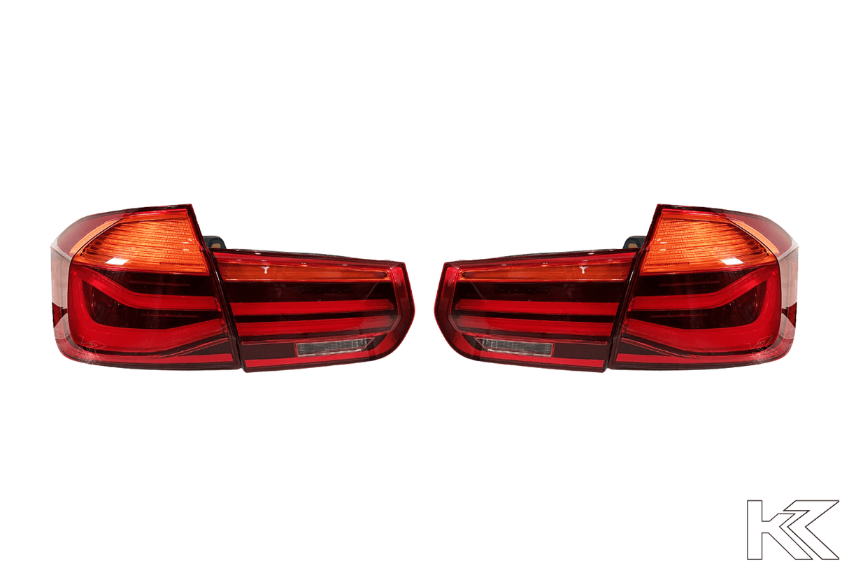 BMW F30 3 Series Sedan LCI Japan Style (Amber) LED Tail Lights - 4 Pieces (2012-2015) - K2 Industries
