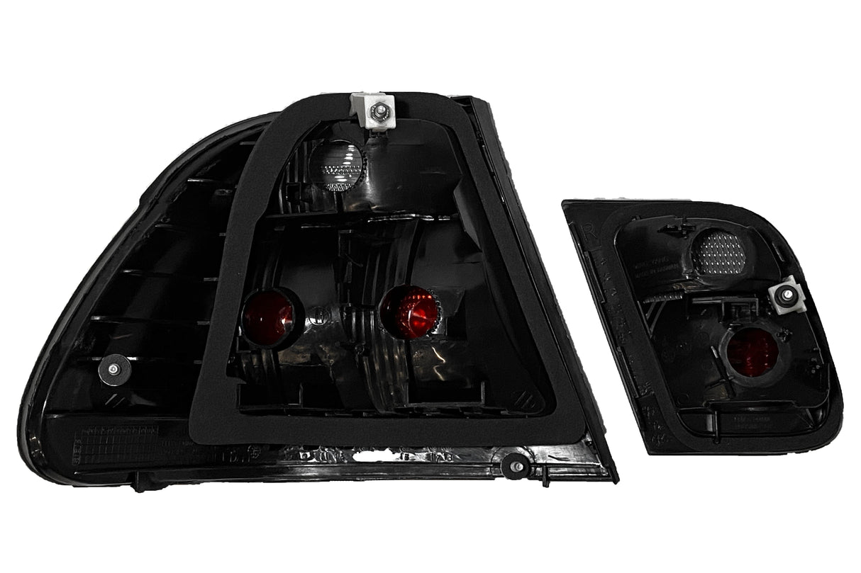 BMW Series 3 E46 Sedan Black Lens Tail Lights (1998-2001) - K2 Industries