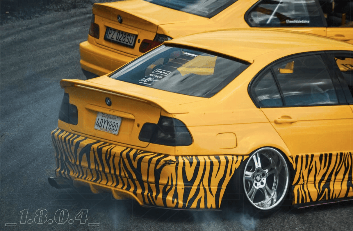 BMW Series 3 E46 Sedan Black Lens Tail Lights (1998-2001) - K2 Industries