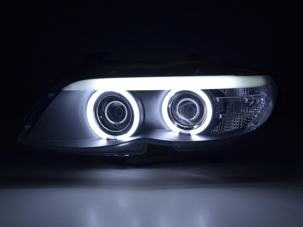 BMW X5 E53 CCFL Black Angel Eyes LED Headlights (2003-2006) - K2 Industries
