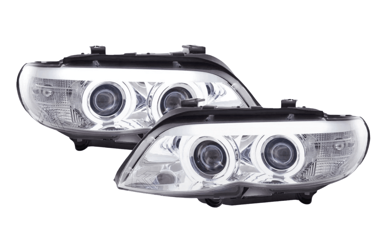 BMW X5 E53 CCFL Chrome Angel Eyes LED Headlights (2003-2006) - K2 Industries