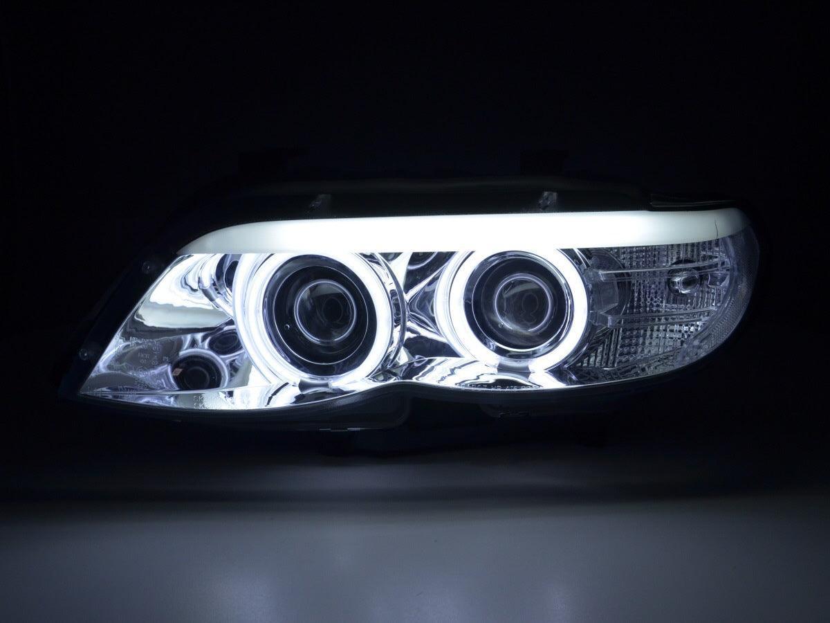 BMW X5 E53 CCFL Chrome Angel Eyes LED Headlights (2003-2006) - K2 Industries
