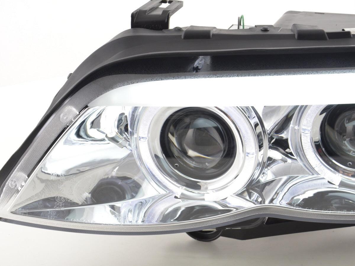 BMW X5 E53 Chrome Angel Eye LED Head Lights (2003-2006) - K2 Industries