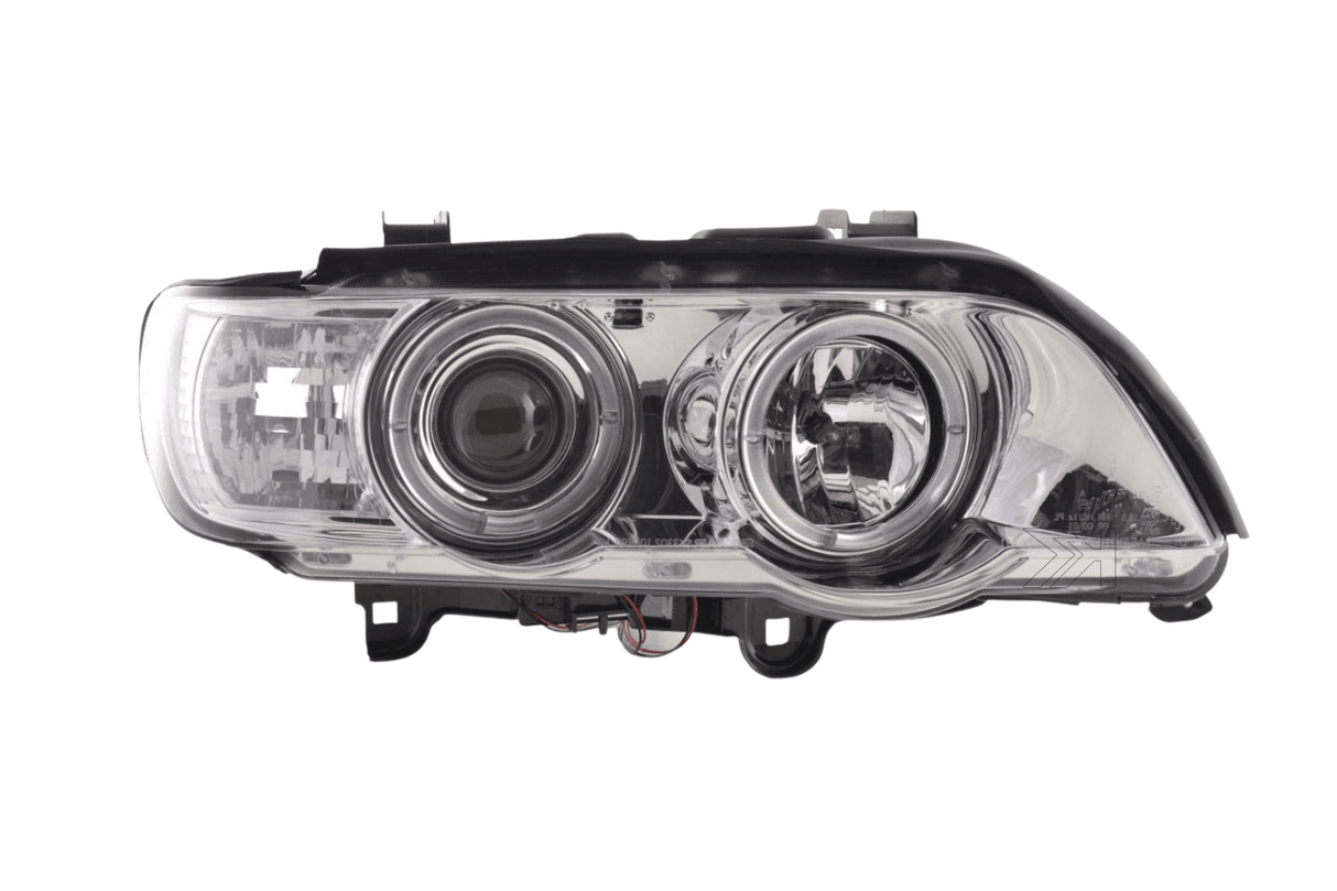 BMW X5 E53 Chrome Angel Eyes LED Headlight Set (1998-2002) - K2 Industries