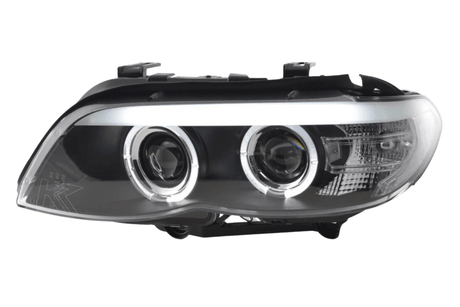 BMW X5 E53 Xenon Black Angel Eye LED Headlights (2003-2006) - K2 Industries