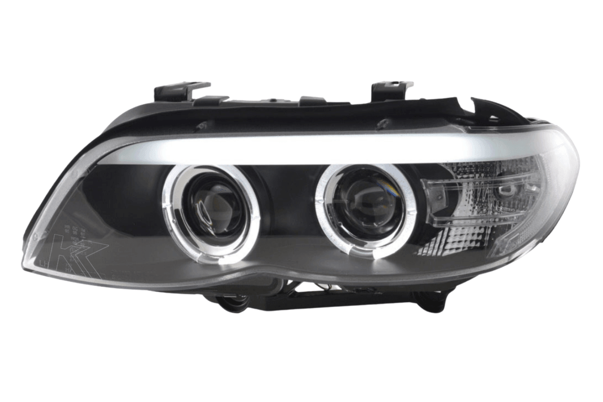 BMW X5 E53 Xenon Black Angel Eye LED Headlights (2003-2006) - K2 Industries