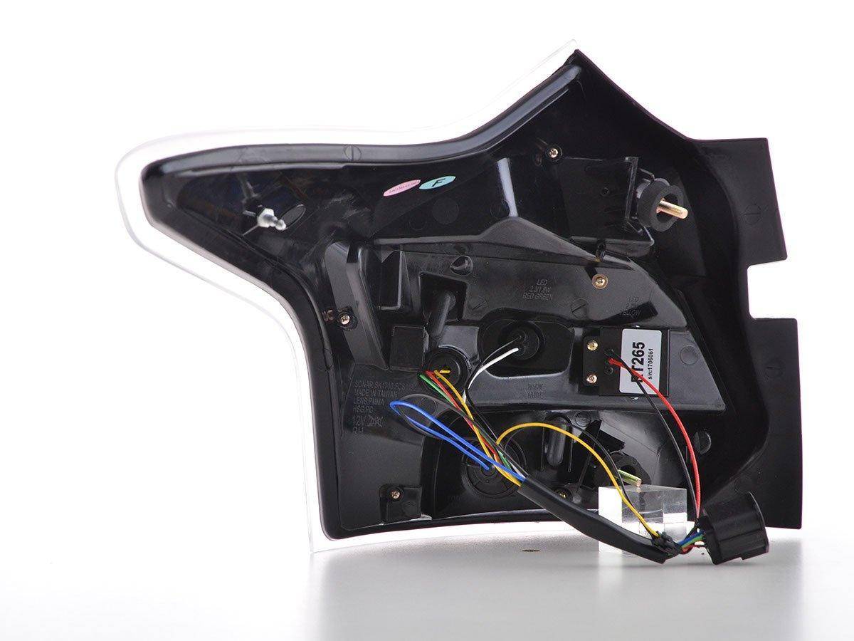 Ford Focus 3 (C346) Chrome Clear LED Lightbar Taillights Set (2010-2014) - K2 Industries