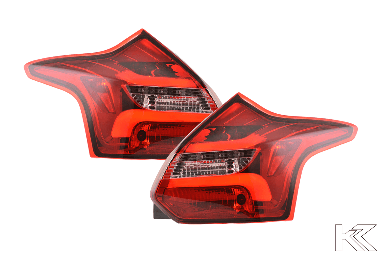 Ford Focus 3 (C346) Hatchback Red LED Taillights Set (2011 - 2014) - K2 Industries