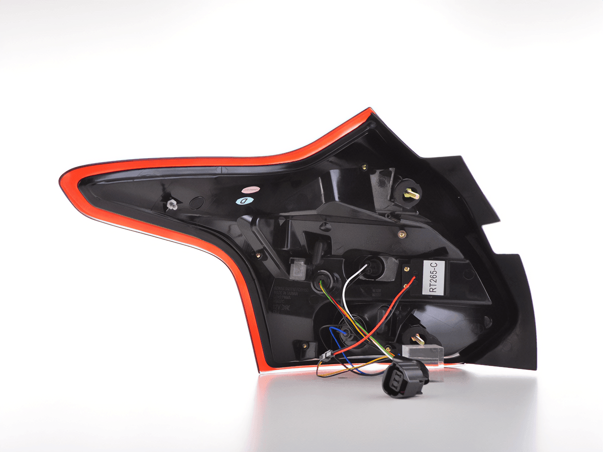 Ford Focus 3 (C346) Hatchback Red LED Taillights Set (2011 - 2014) - K2 Industries