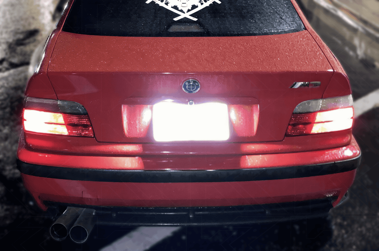 BMW E36 LED License Plate Lights - Super Bright (1992–1999) - K2 Industries