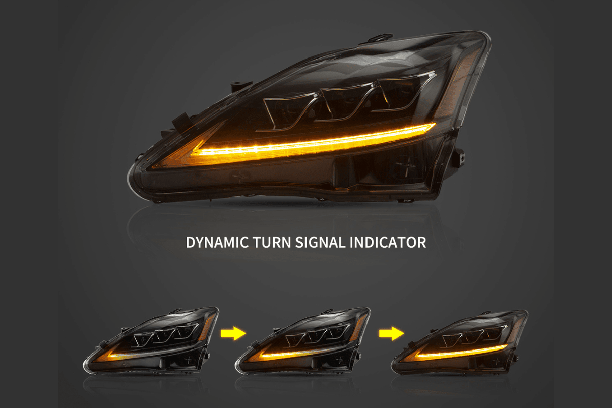 Lexus IS250/IS250C/IS350/IS220d & ISF(XE20) Black Matrix Projector Headlights (2006-2014) - K2 Industries