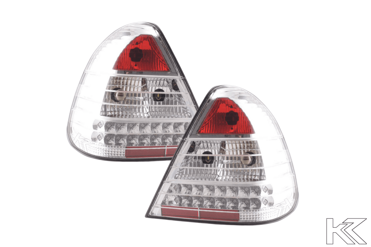 Mercedes Benz C-Class (202) Chrome Clear LED Taillights Set (1996-2000) - K2 Industries