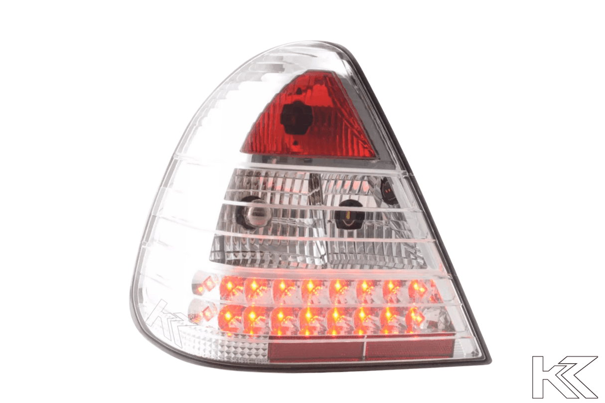 Mercedes Benz C-Class (202) Chrome Clear LED Taillights Set (1996-2000) - K2 Industries