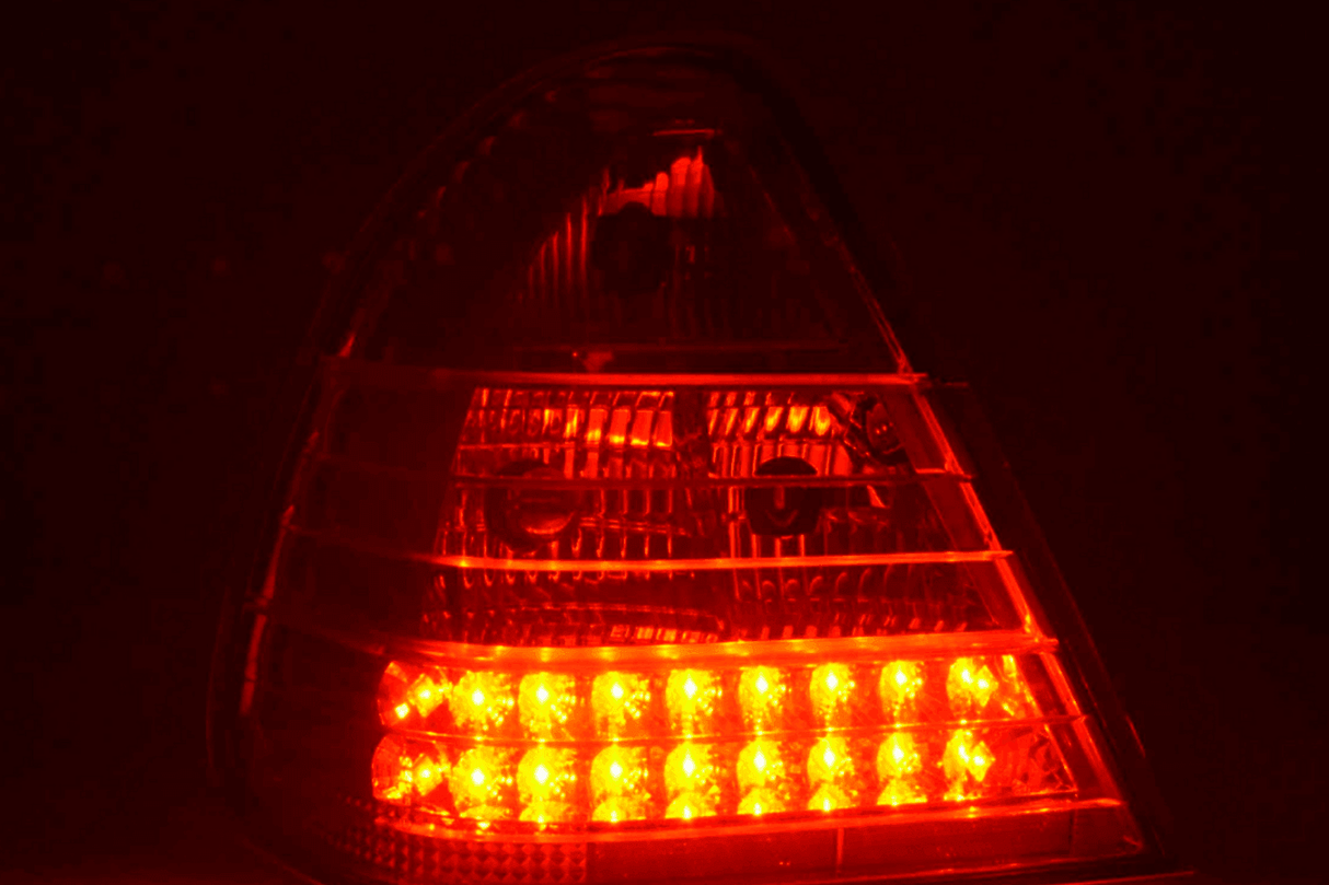 Mercedes Benz C-Class (202) Chrome Clear LED Taillights Set (1996-2000) - K2 Industries