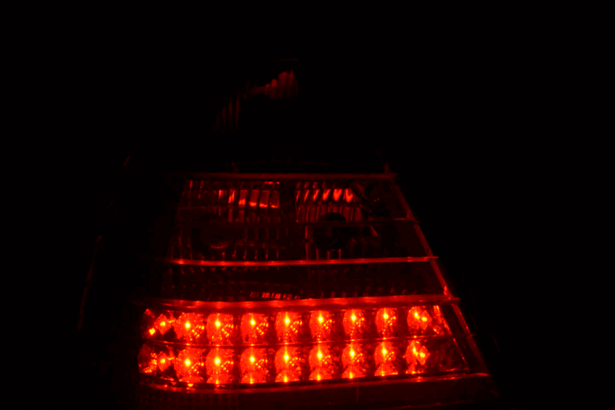 Mercedes Benz C-Class (202) Chrome Clear LED Taillights Set (1996-2000) - K2 Industries